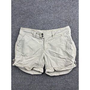 Helly Hansen Shorts Womens Medium Beige Nylon Roll Cuff Hiking Outdoor